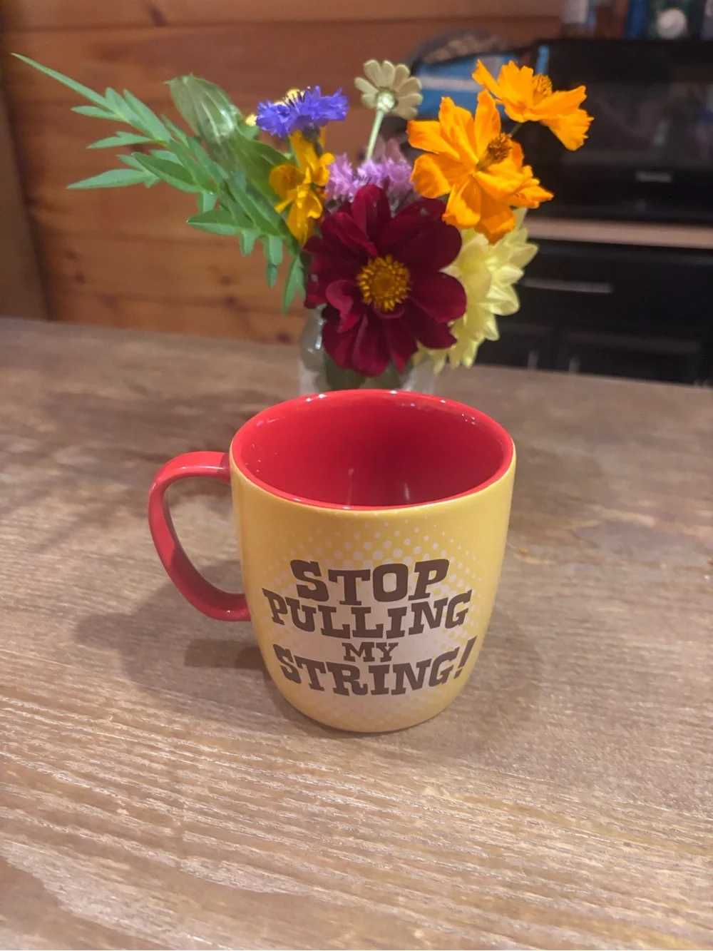 Disney Woody Yellow Exterior Red Interior Ceramic Coffee Mug